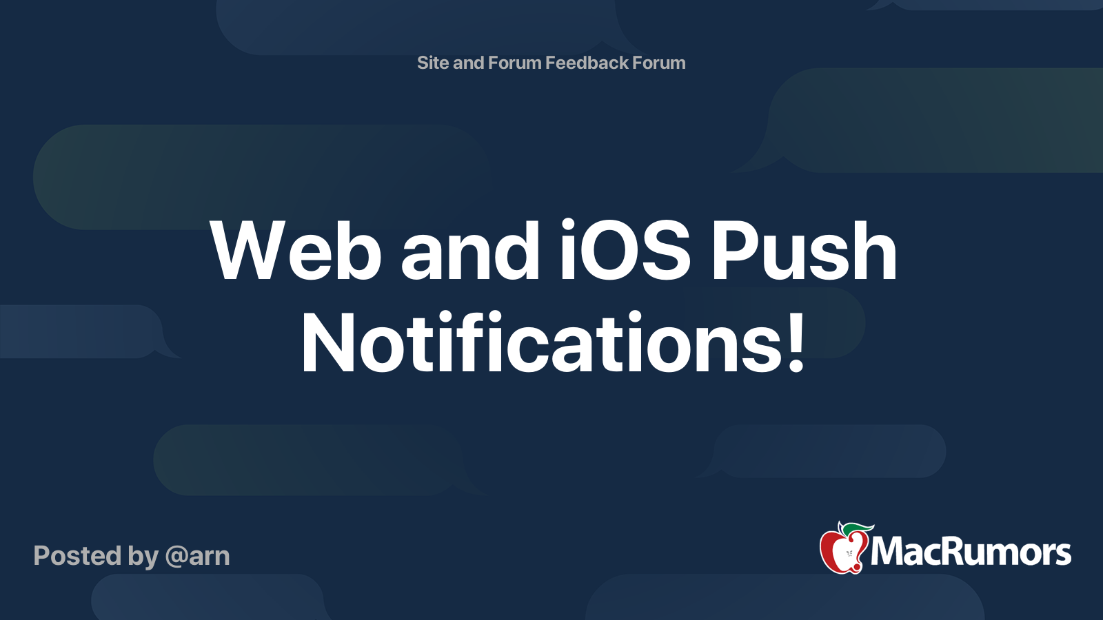 Web and iOS Push Notifications | MacRumors Forums