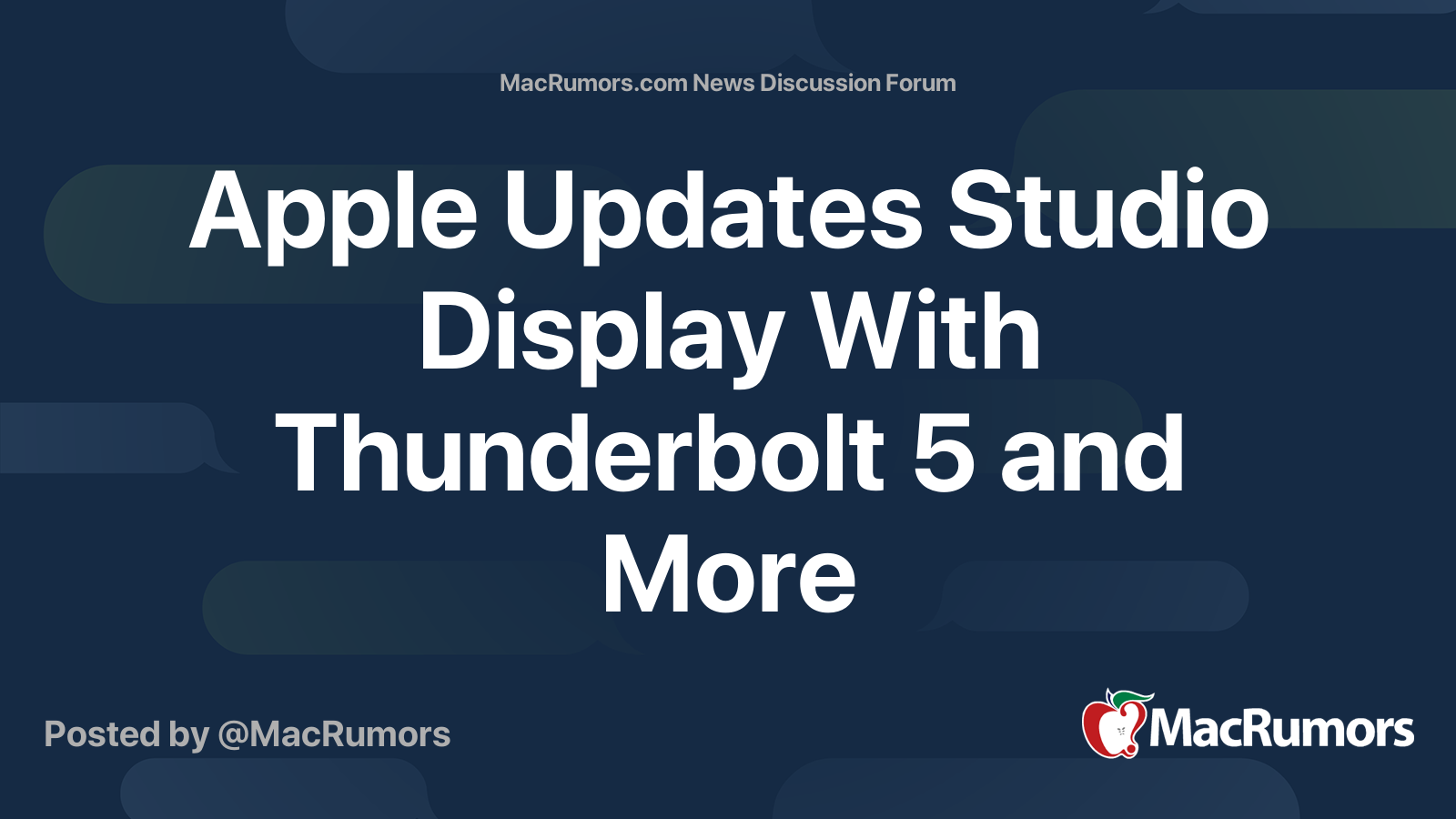 Apple Updates Studio Display With Thunderbolt 5 and More | Page 2 ...