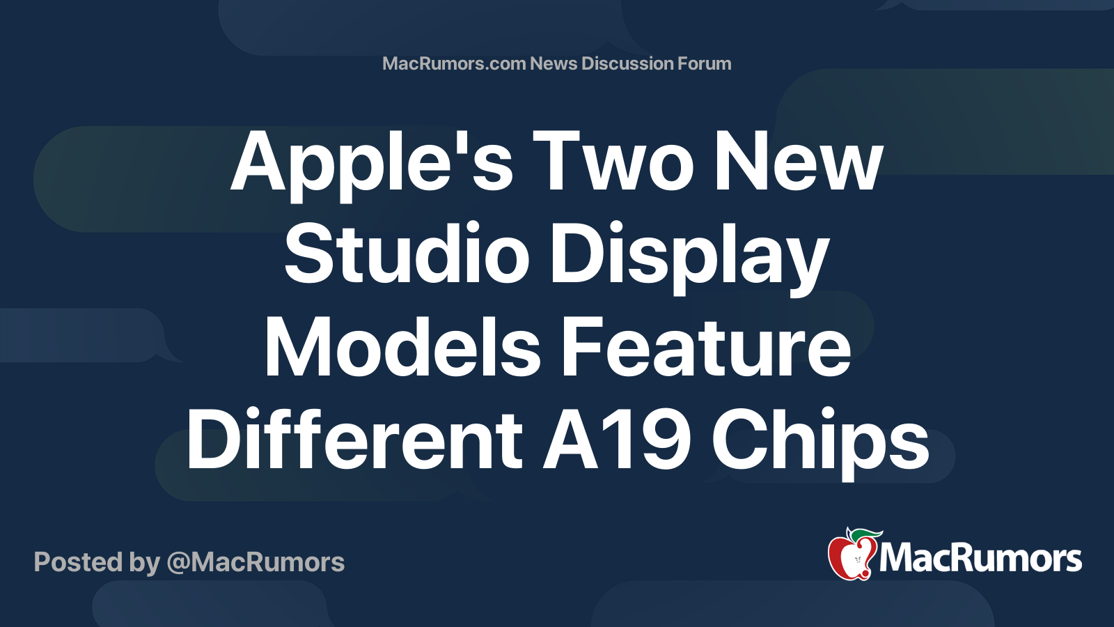 Apple's Two New Studio Display Models Feature Different A19 Chips ...