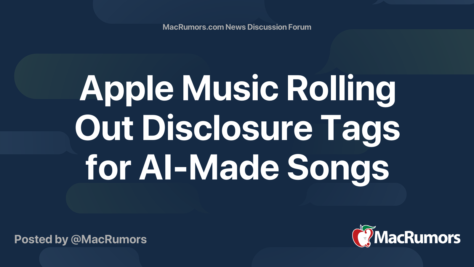 Apple Music Rolling Out Disclosure Tags for AI-Made Songs | Page 2 ...