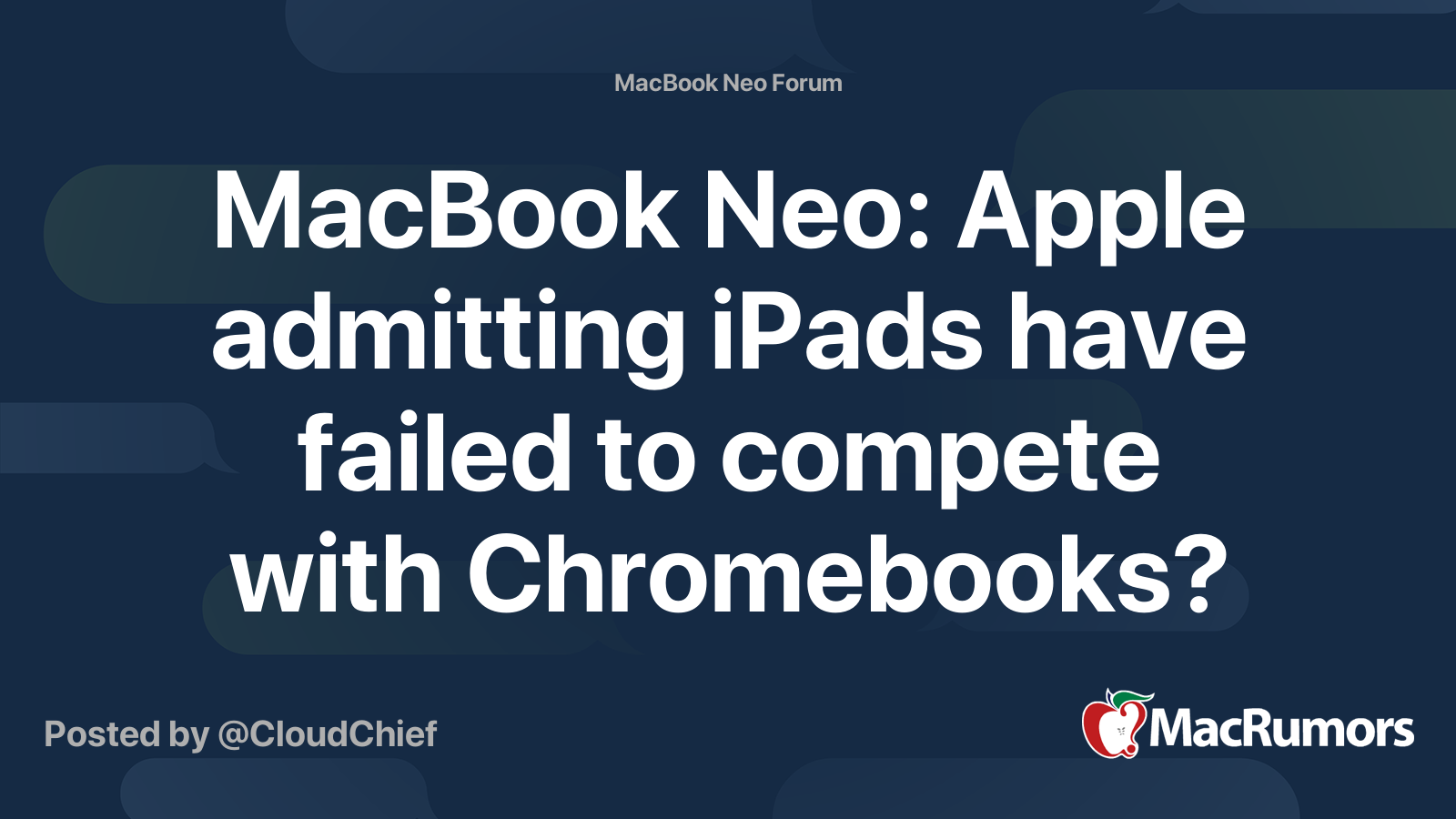 MacBook Neo: Apple admitting iPads have failed to compete with ...