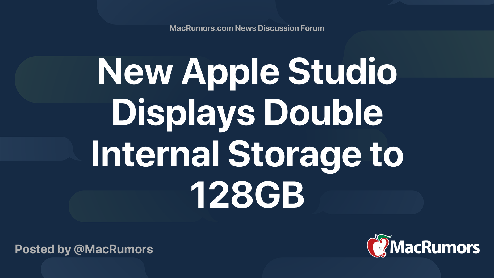 New Apple Studio Displays Double Internal Storage to 128GB | Page 2 ...