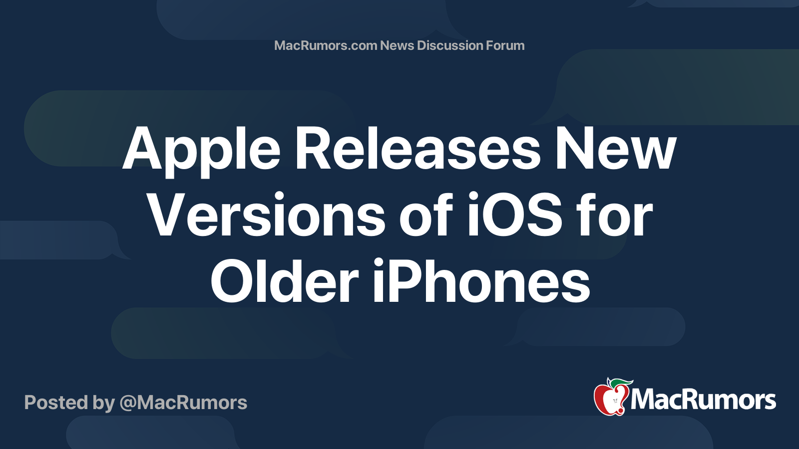 Apple Releases New Versions of iOS for Older iPhones | Page 2 ...