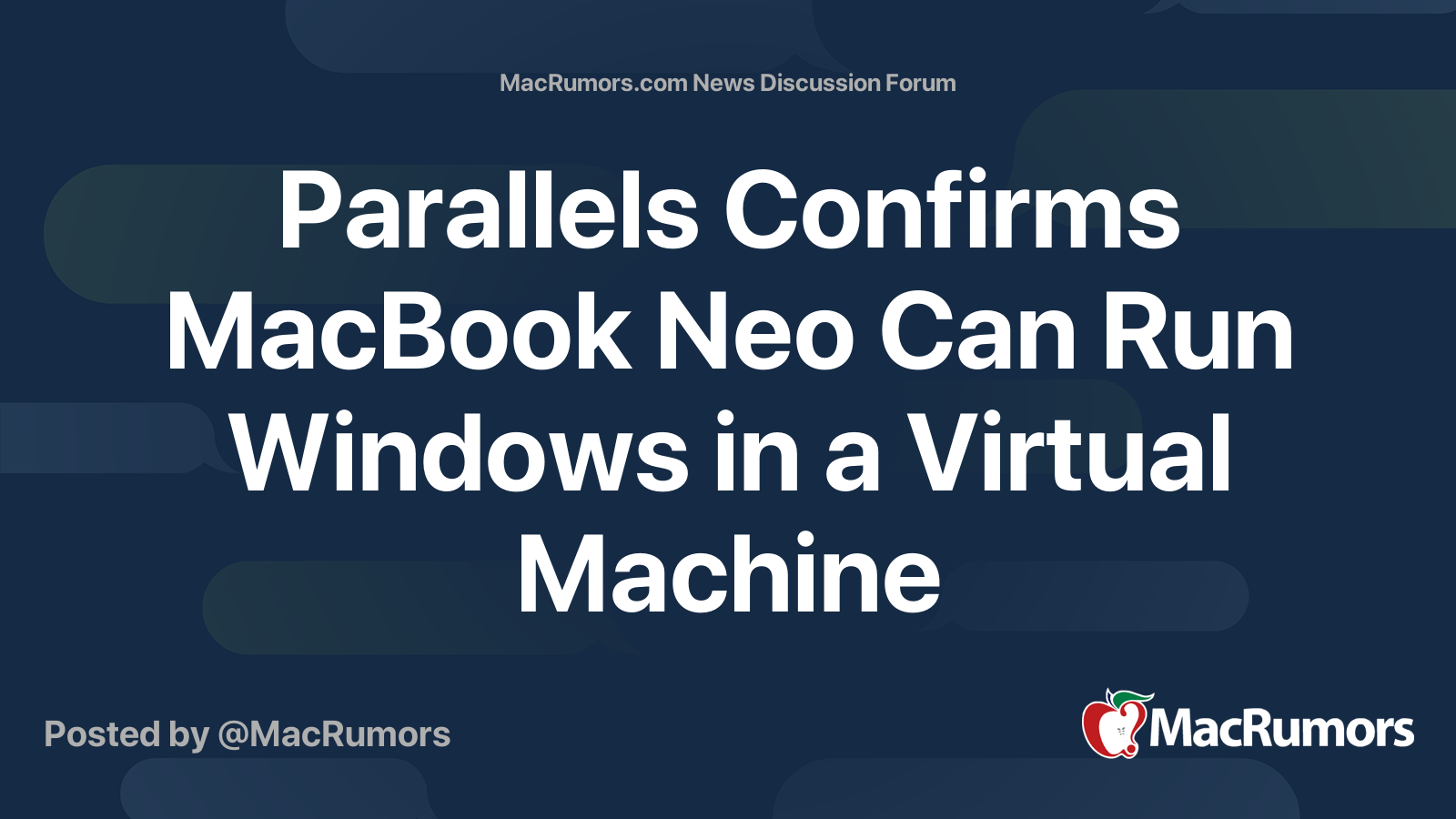 Parallels Confirms MacBook Neo Can Run Windows in a Virtual Machine ...