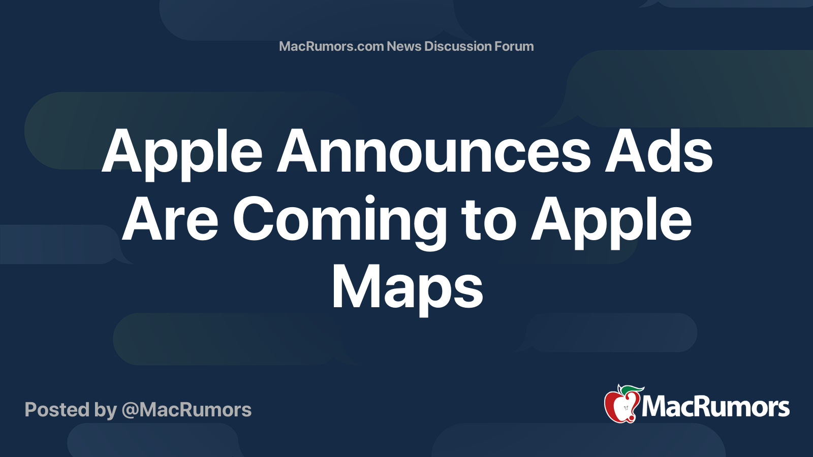 Apple Announces Ads Are Coming to Apple Maps | Page 3 | MacRumors Forums