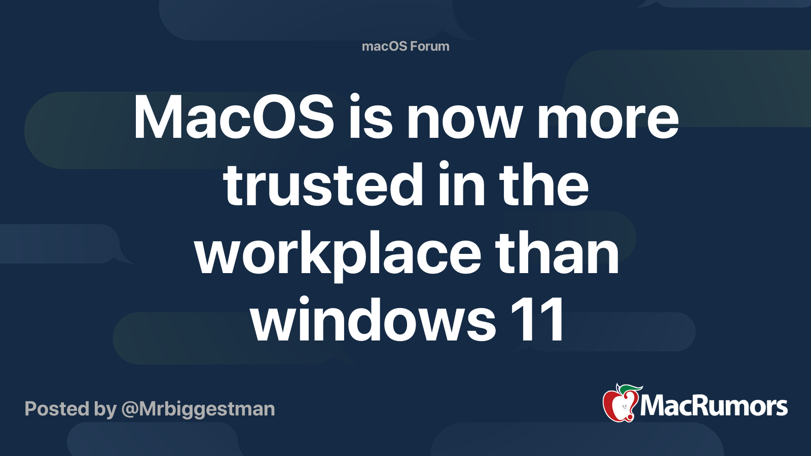 MacOS is now more trusted in the workplace than windows 11 | MacRumors ...