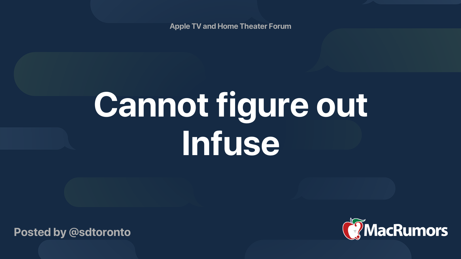 Cannot figure out Infuse | MacRumors Forums