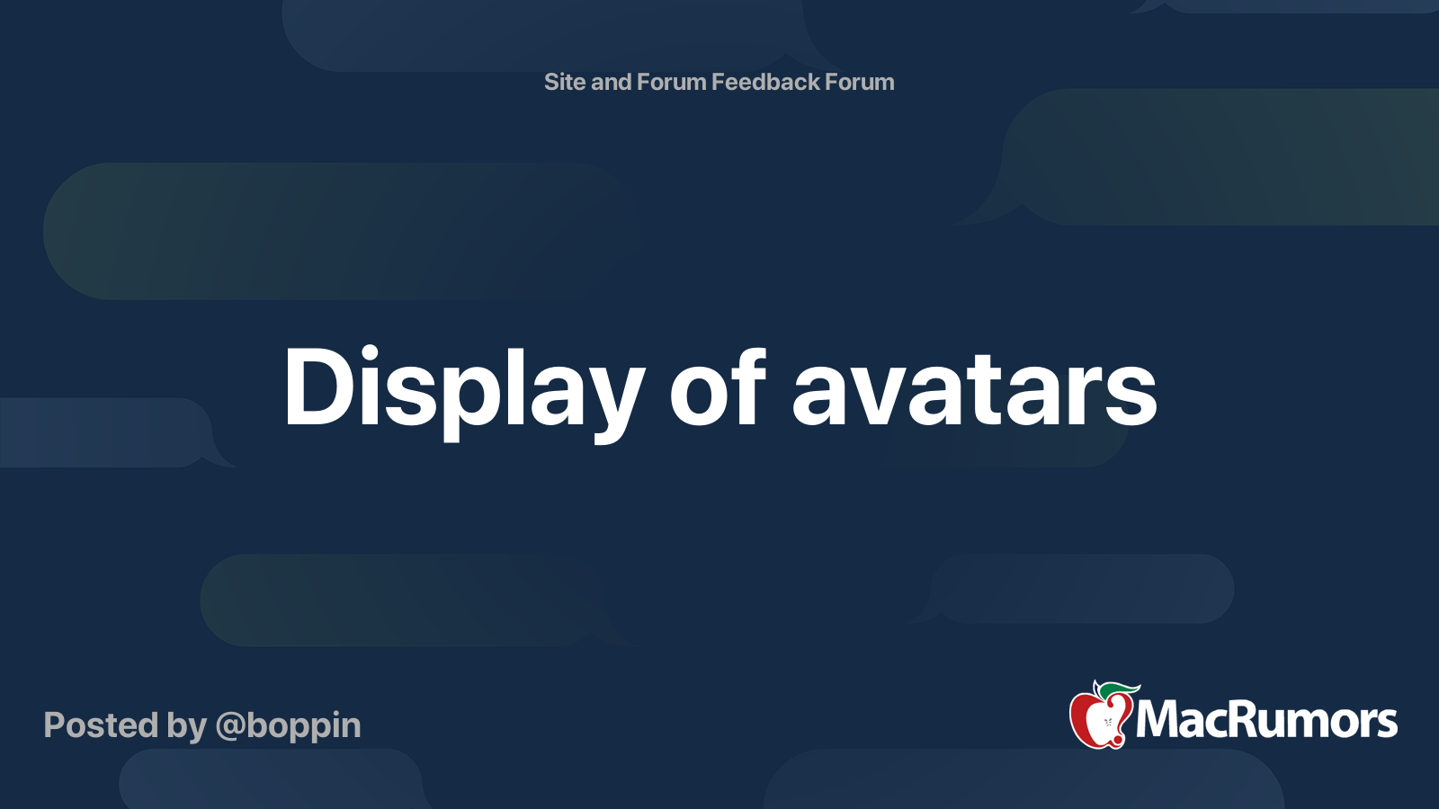 Display of avatars | MacRumors Forums