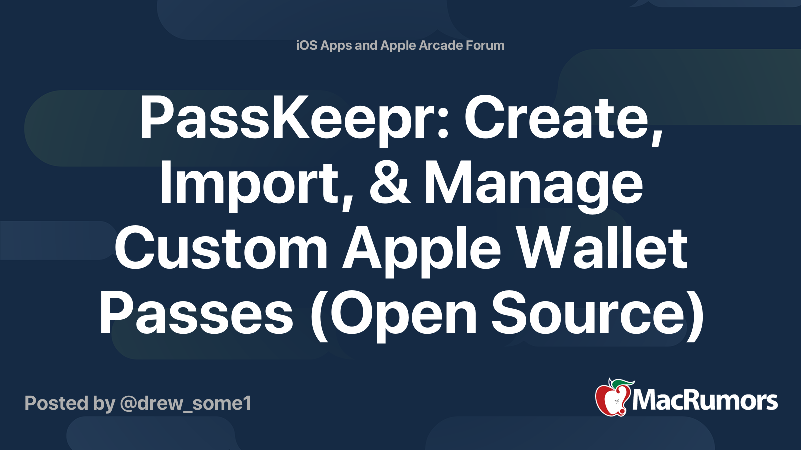 PassKeepr: Create, Import, & Manage Custom Apple Wallet Passes (Open ...