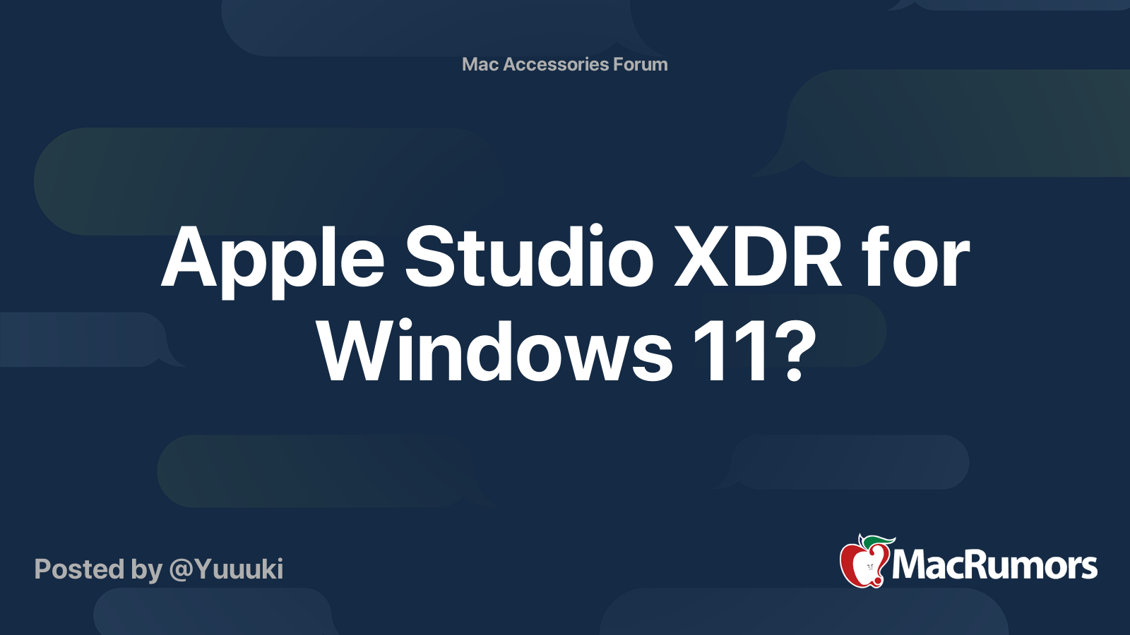 Apple Studio XDR for Windows 11? | MacRumors Forums