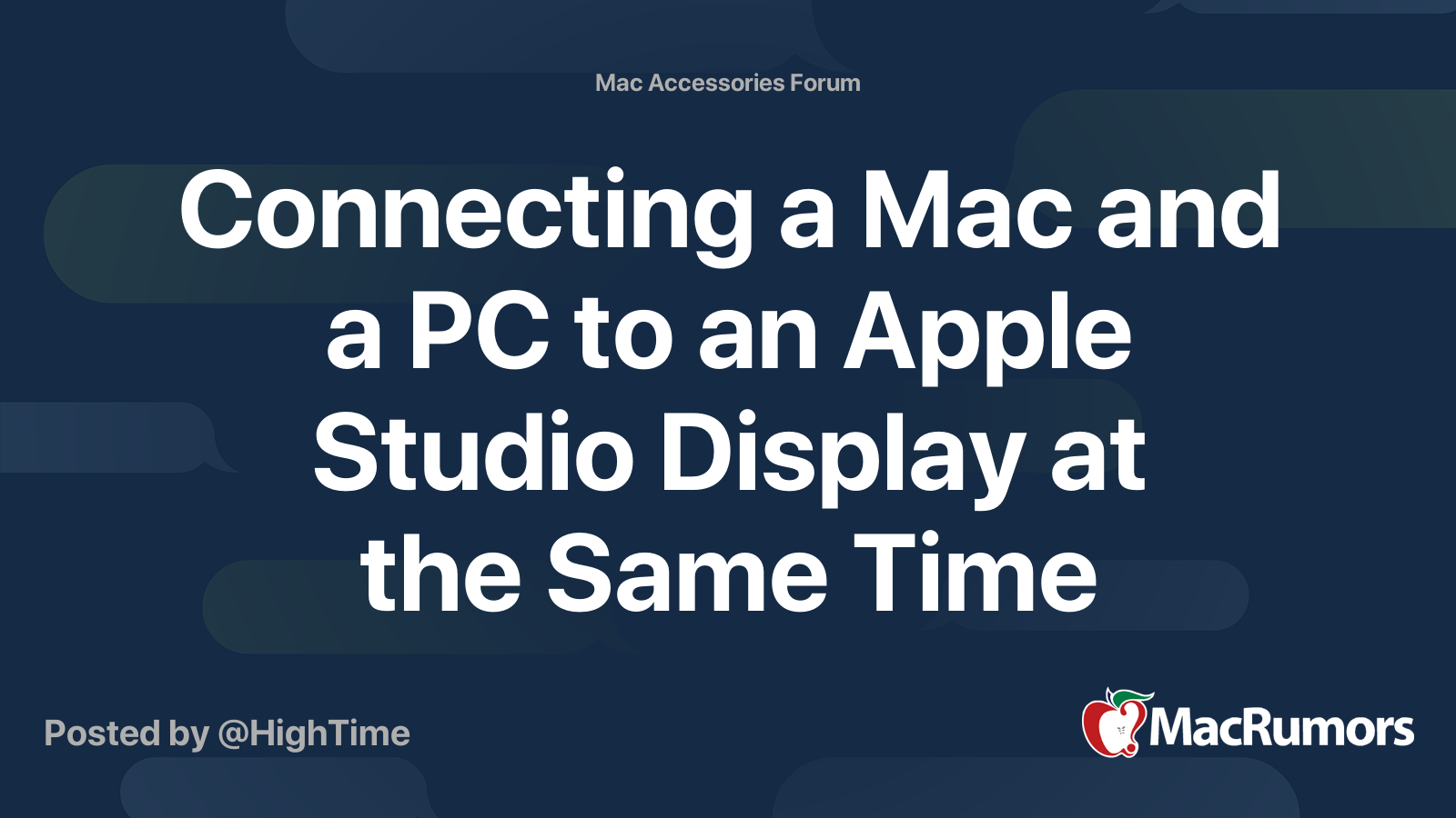 Connecting a Mac and a PC to an Apple Studio Display at the Same Time ...