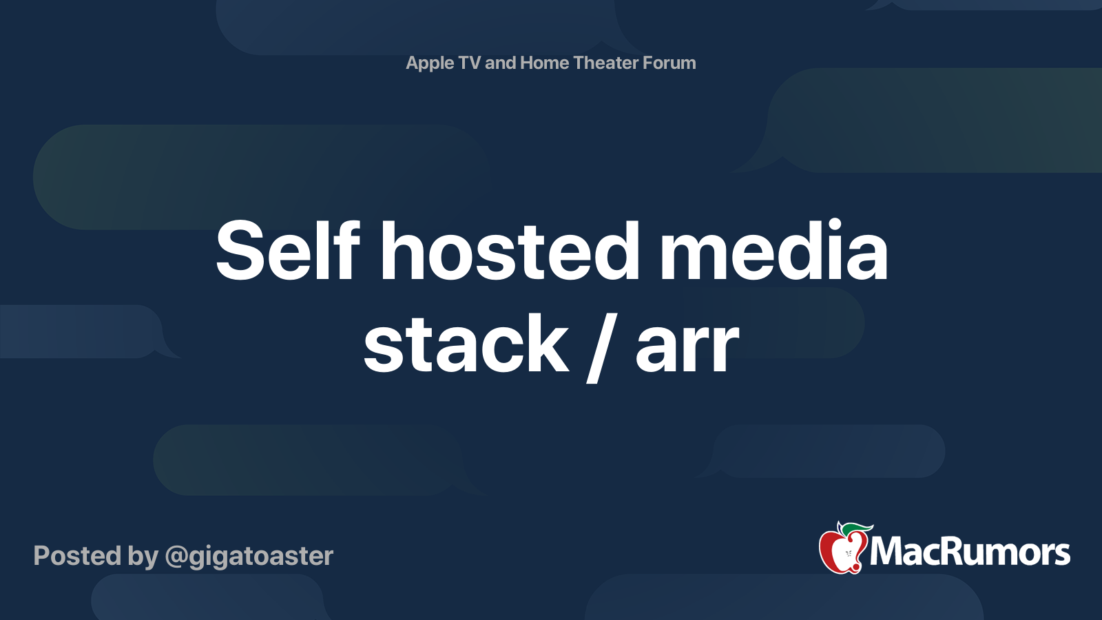 Self hosted media stack / arr | MacRumors Forums