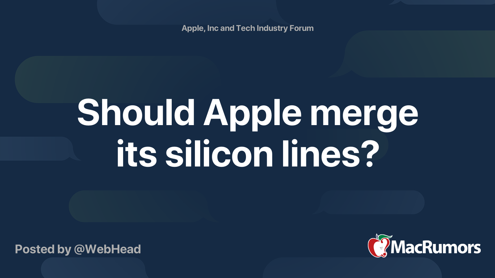 Should Apple merge its silicon lines? | MacRumors Forums