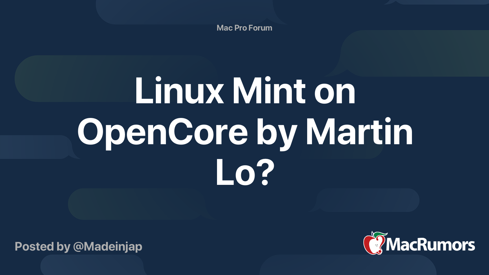 Linux Mint on OpenCore by Martin Lo? | MacRumors Forums