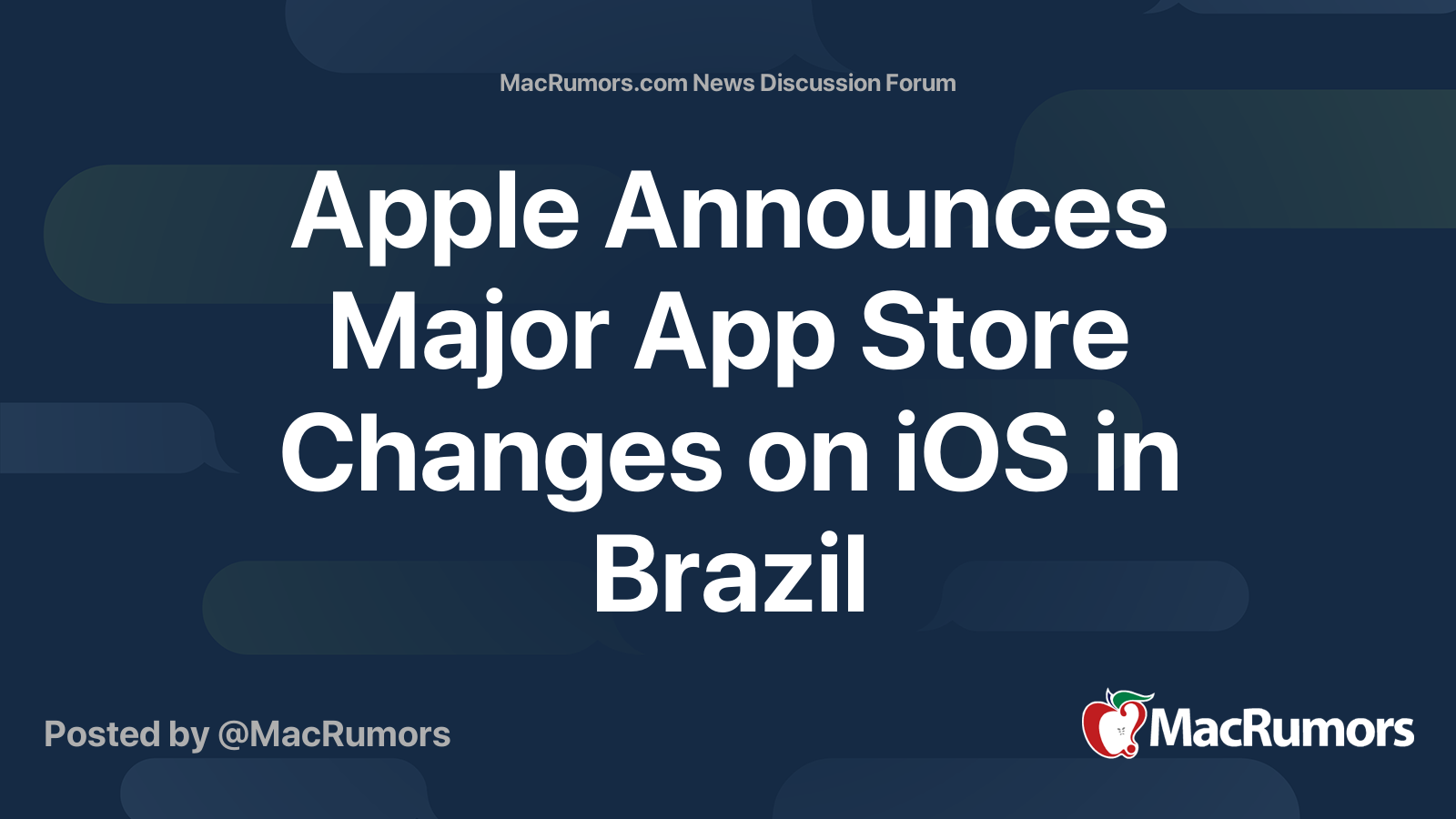Apple Announces Major App Store Changes on iOS in Brazil | Page 2 ...