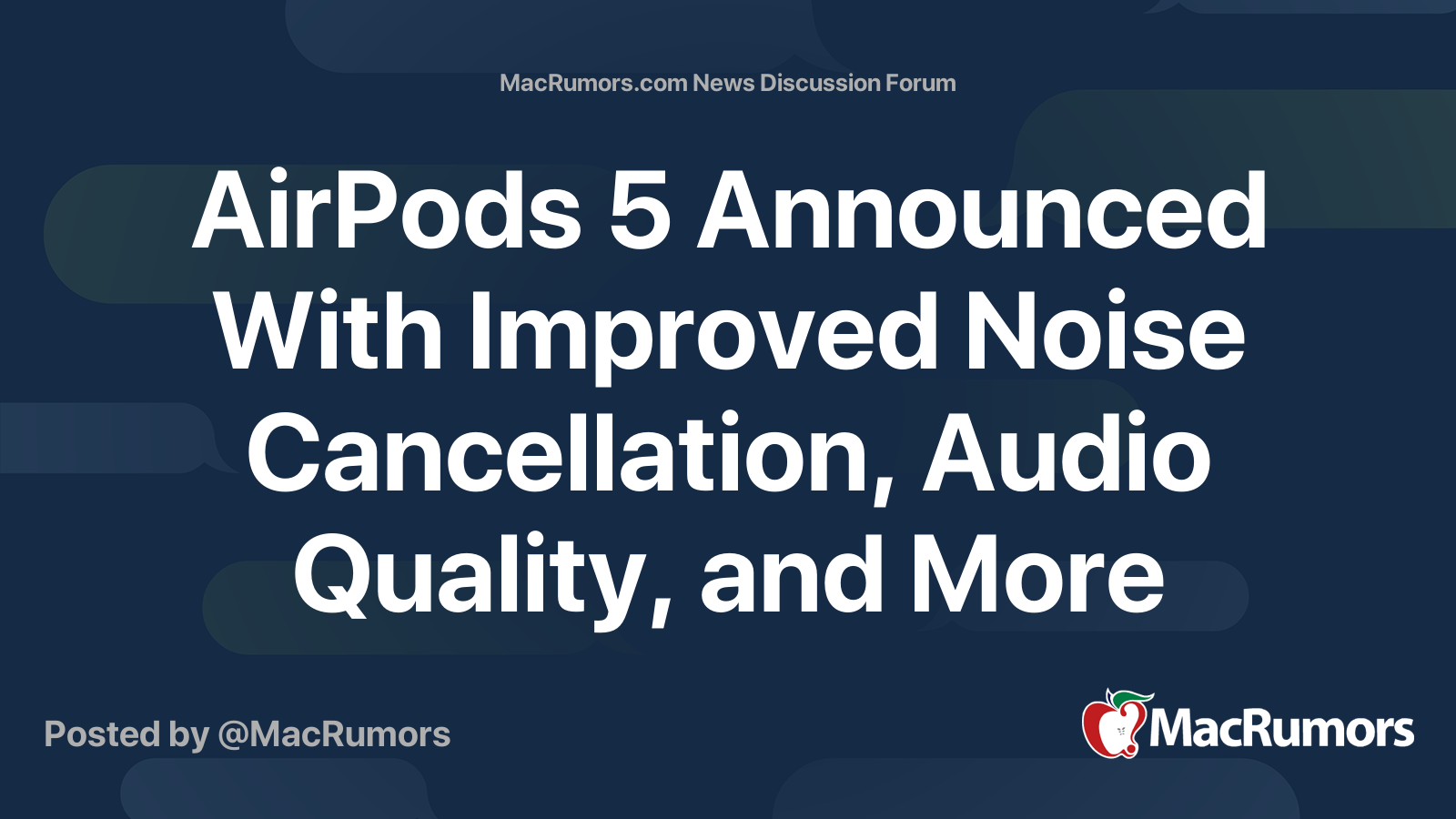 AirPods 5 Announced With Improved Noise Cancellation, Audio Quality ...