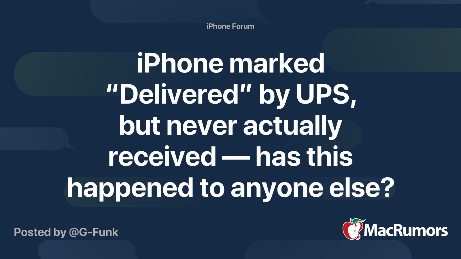 iPhone marked “Delivered” by UPS, but never actually received — has ...