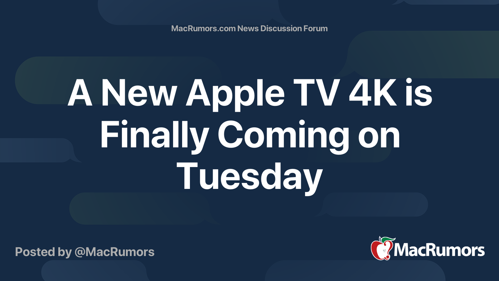 A New Apple TV 4K is Finally Coming on Tuesday | Page 4 | MacRumors Forums