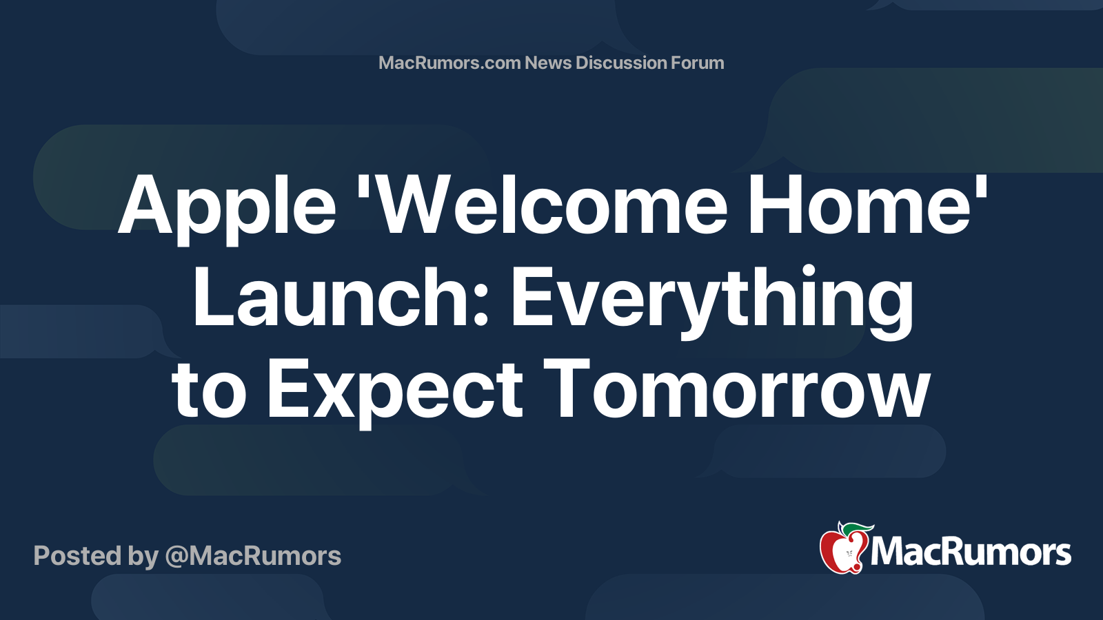 Apple 'Welcome Home' Launch: What to Expect from Tomorrow's Event