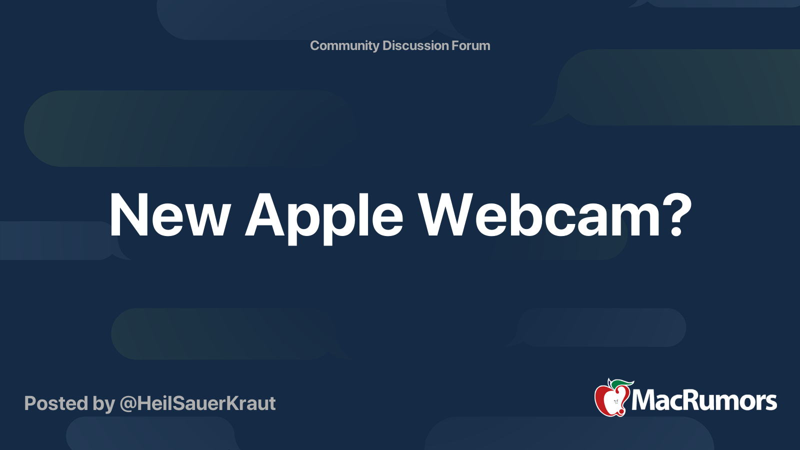 New Apple Webcam? | MacRumors Forums