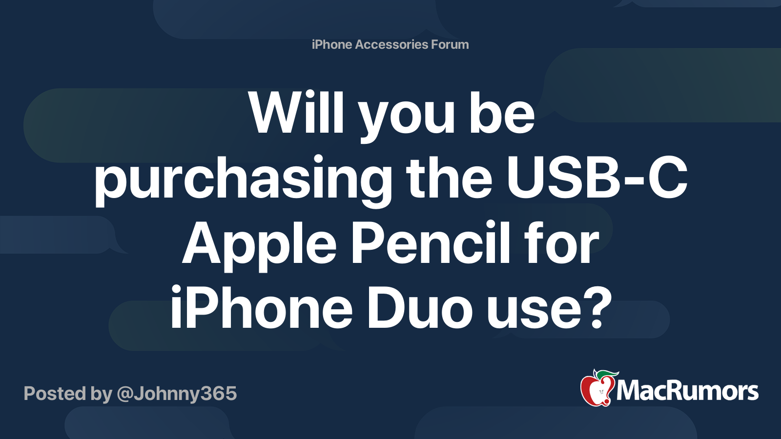 Will you be purchasing the USB-C Apple Pencil for iPhone Duo use ...