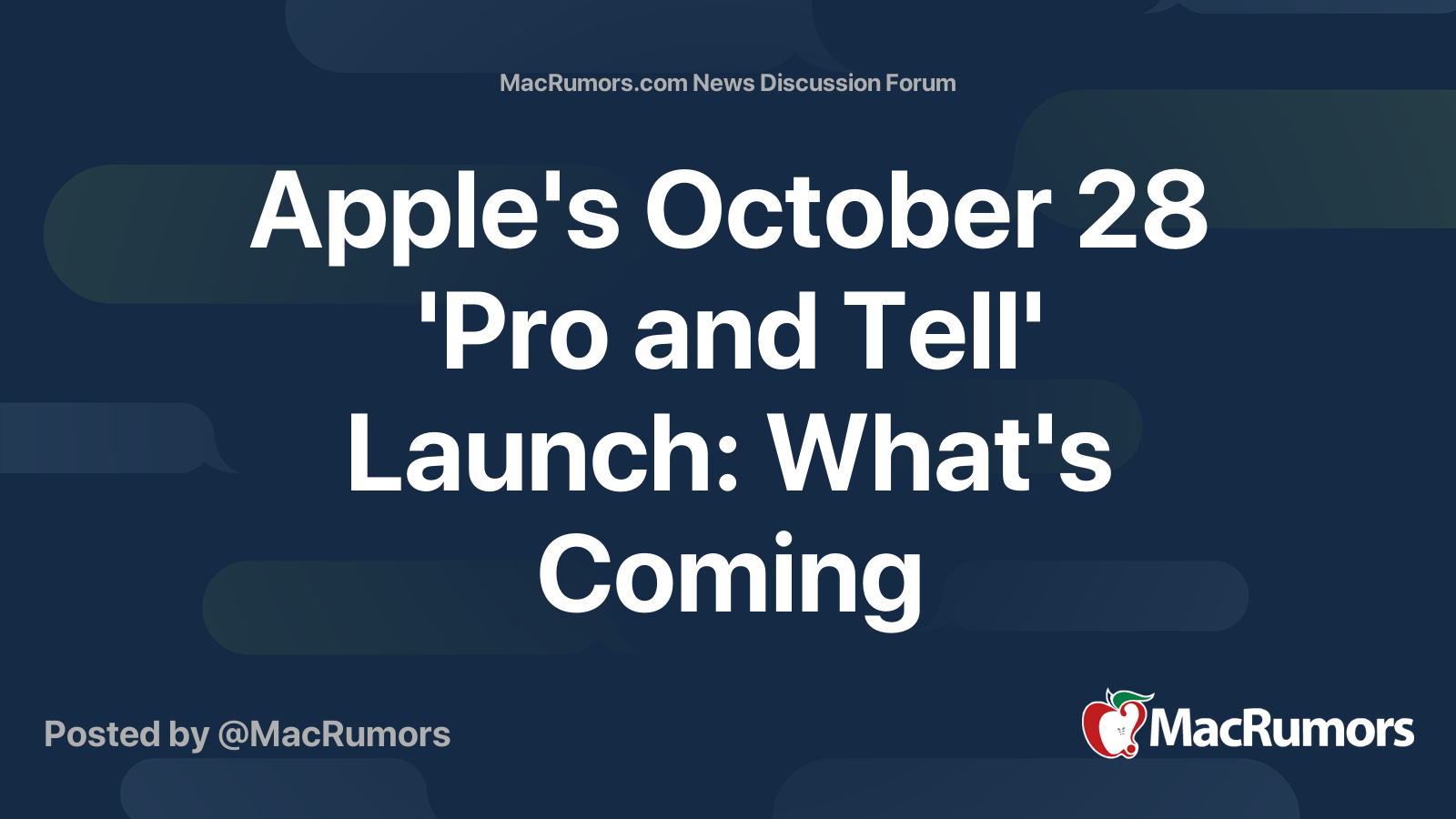 Apple 'Pro and Tell' Event: OLED MacBook Pro, M6 Macs, and iPad mini 8 Expected