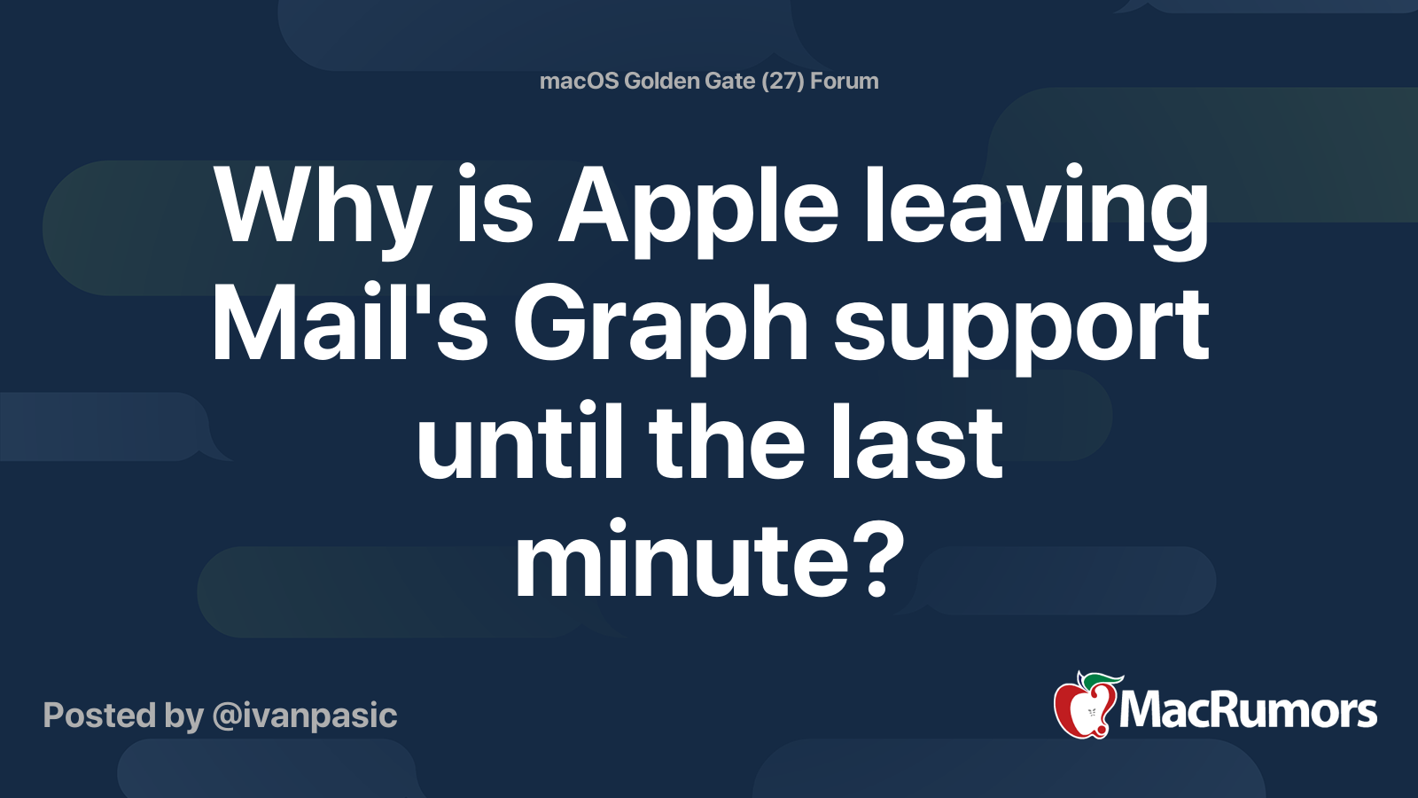 Why is Apple leaving Mail's Graph support until the last minute ...