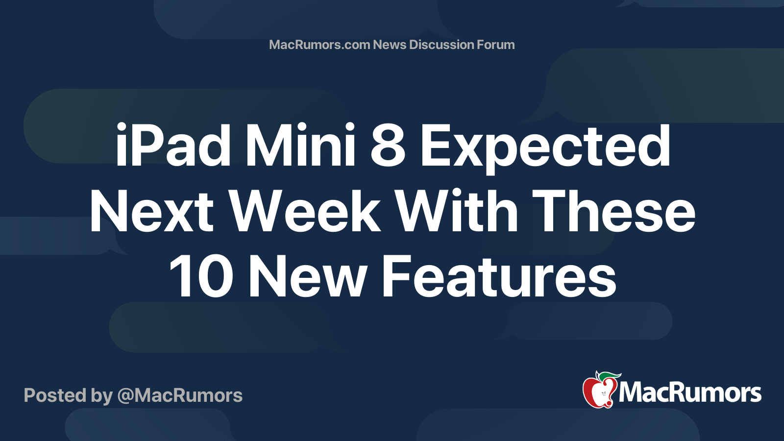 iPad Mini 8 Expected Next Week With These 10 New Features | Page 2 ...