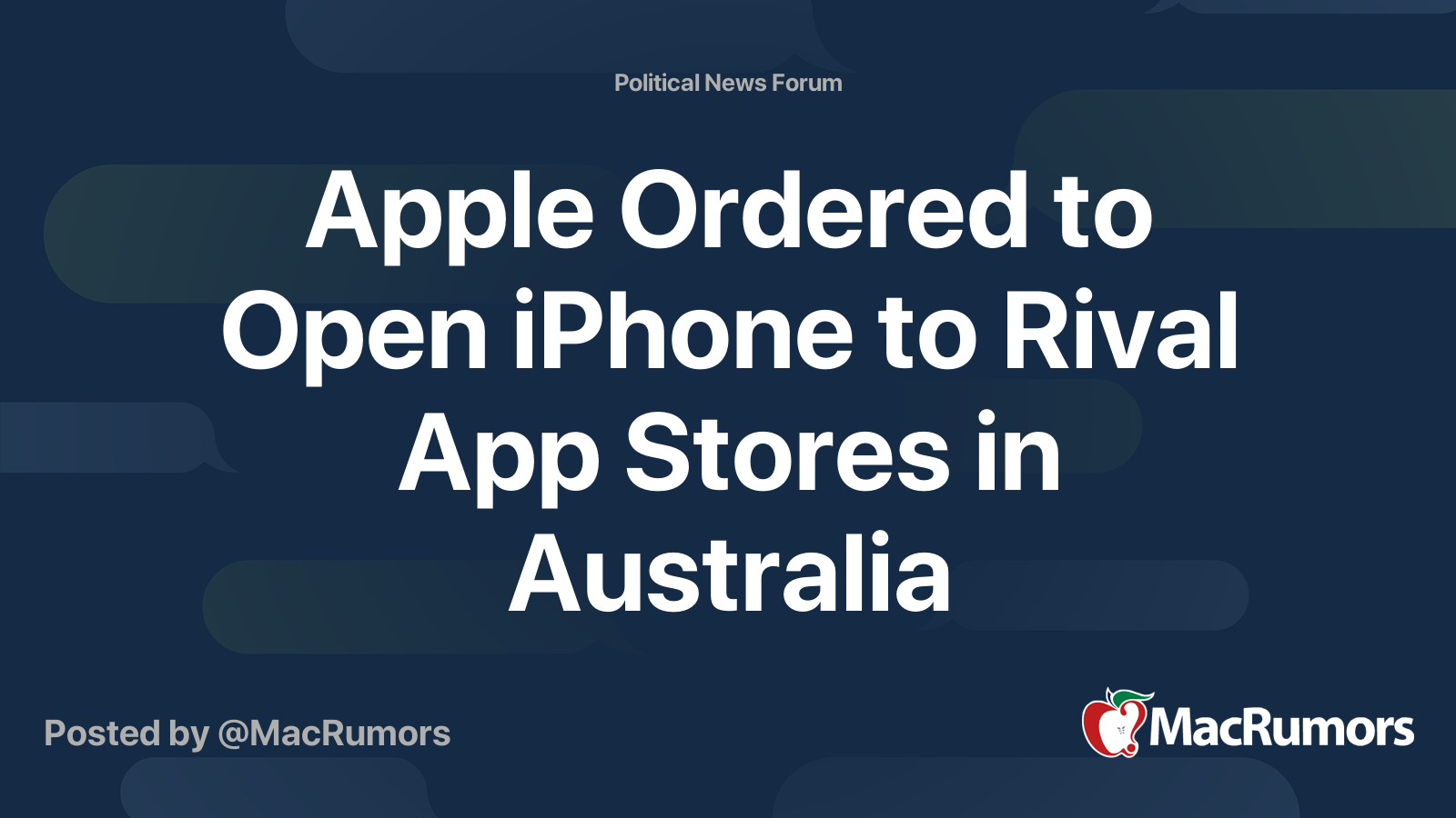 Apple Ordered to Open iPhone to Rival App Stores in Australia | Page 3 ...