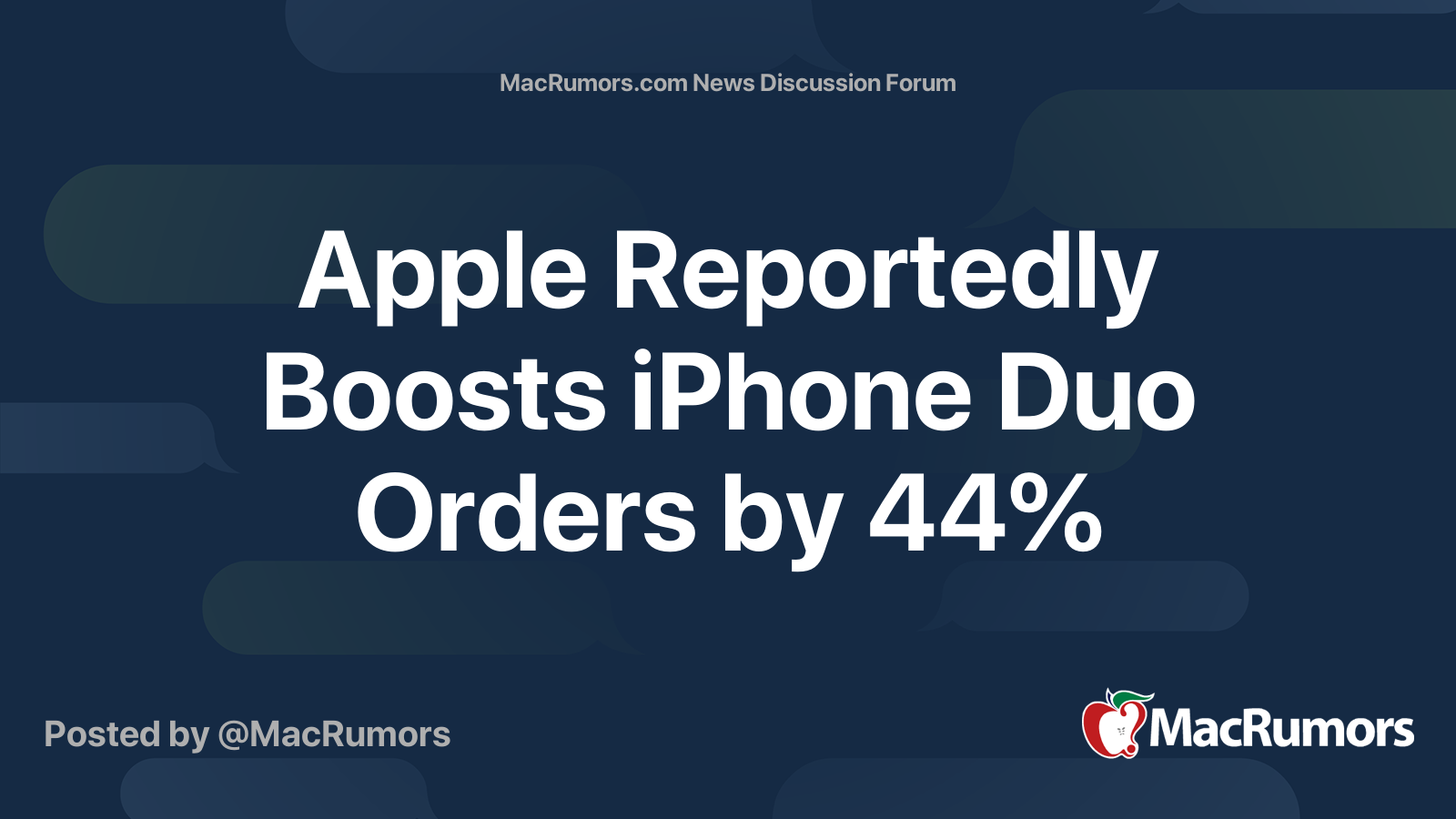 Apple Reportedly Boosts iPhone Duo Orders by 44% | Page 6 | MacRumors ...