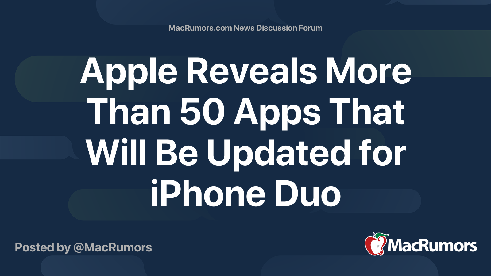 Apple Reveals More Than 50 Apps That Will Be Updated for iPhone Duo ...