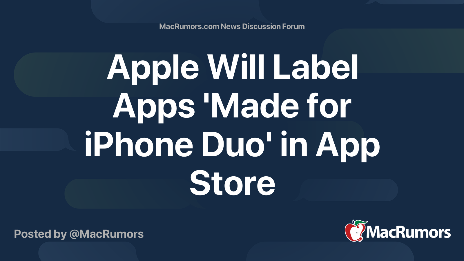 Apple Will Label Apps 'Made for iPhone Duo' in App Store | Page 2 ...
