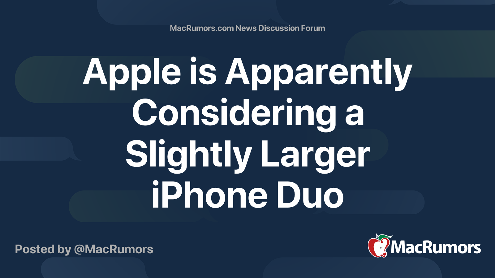 Apple is Apparently Considering a Slightly Larger iPhone Duo | Page 2 ...