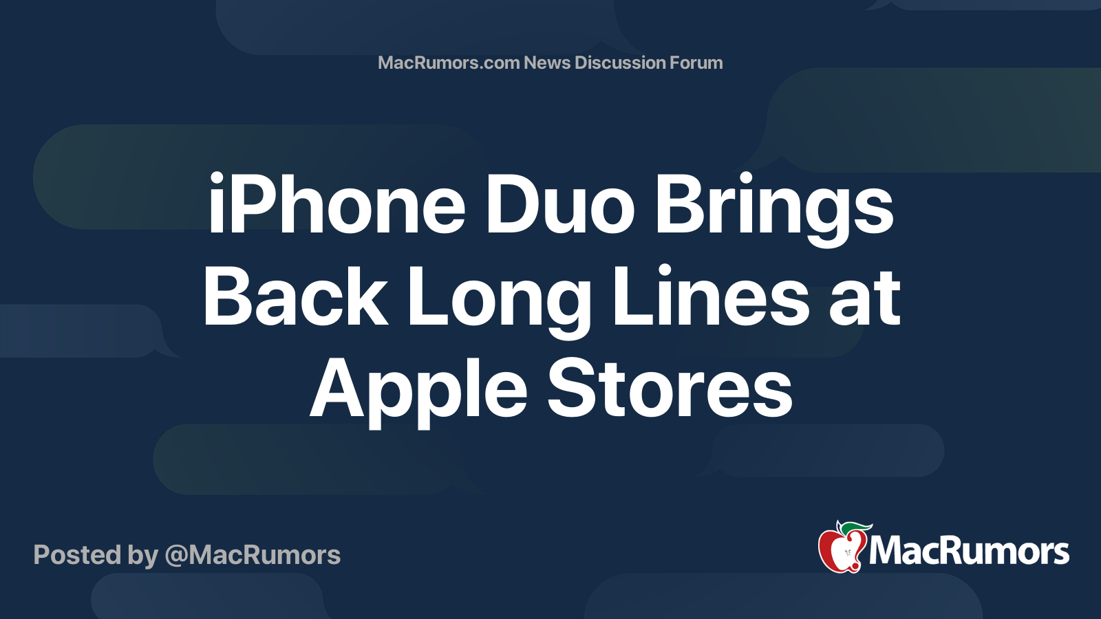 iPhone Duo Brings Back Long Lines at Apple Stores | Page 3 | MacRumors ...