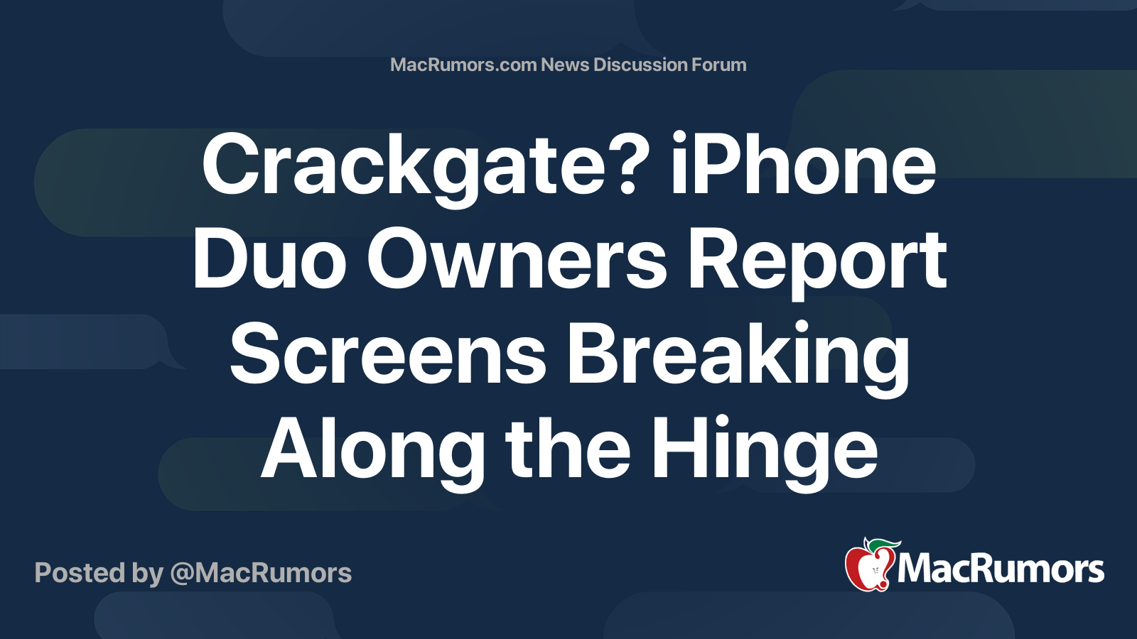 Crackgate? iPhone Duo Owners Report Screens Breaking Along the Hinge ...