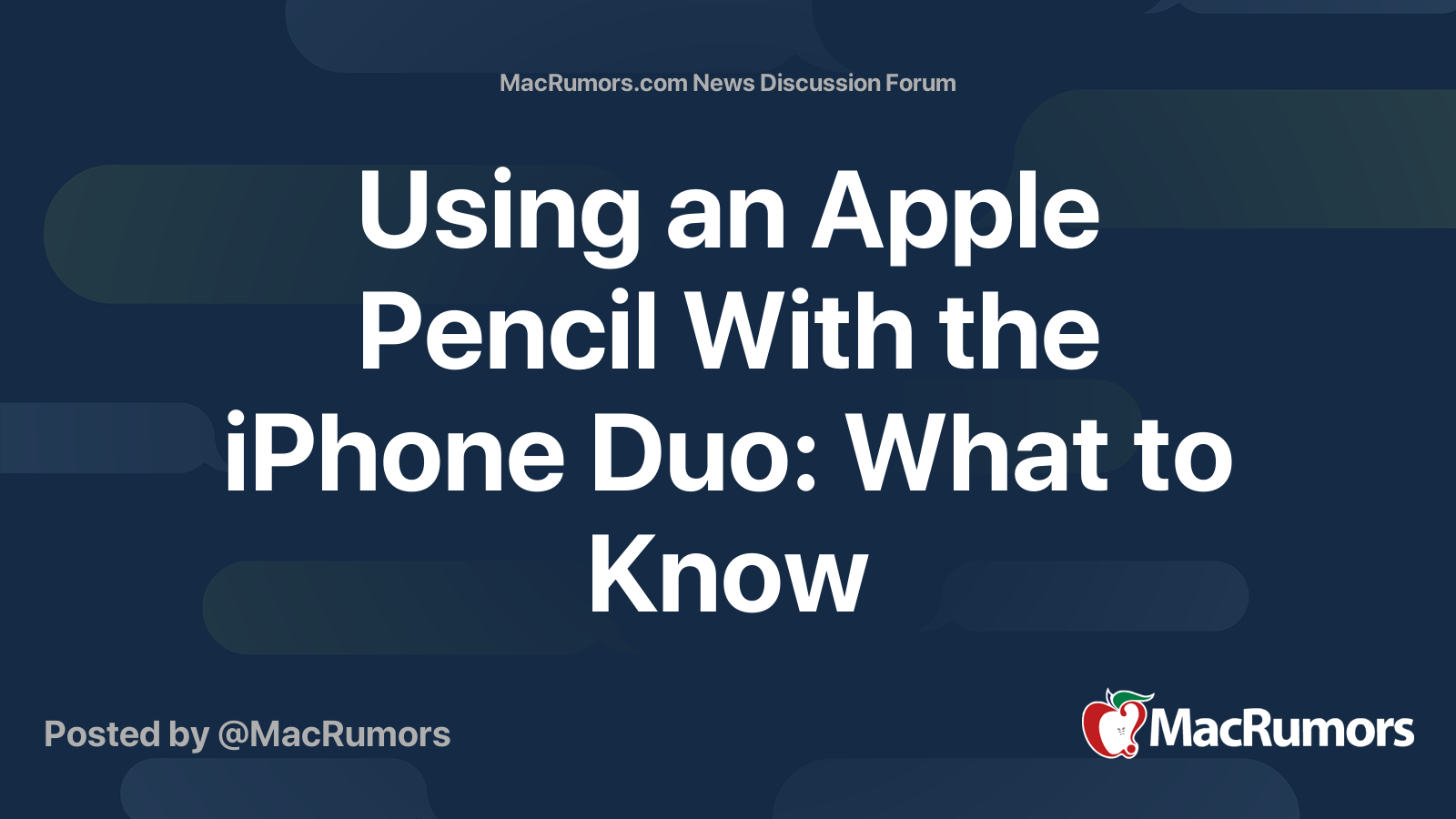 Using an Apple Pencil With the iPhone Duo: What to Know | Page 2 ...