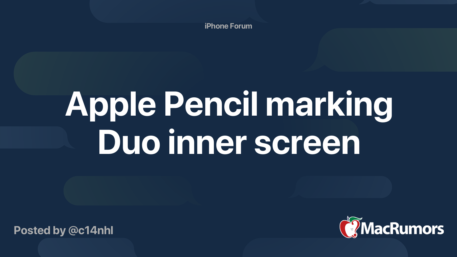 Apple Pencil marking Duo inner screen | MacRumors Forums
