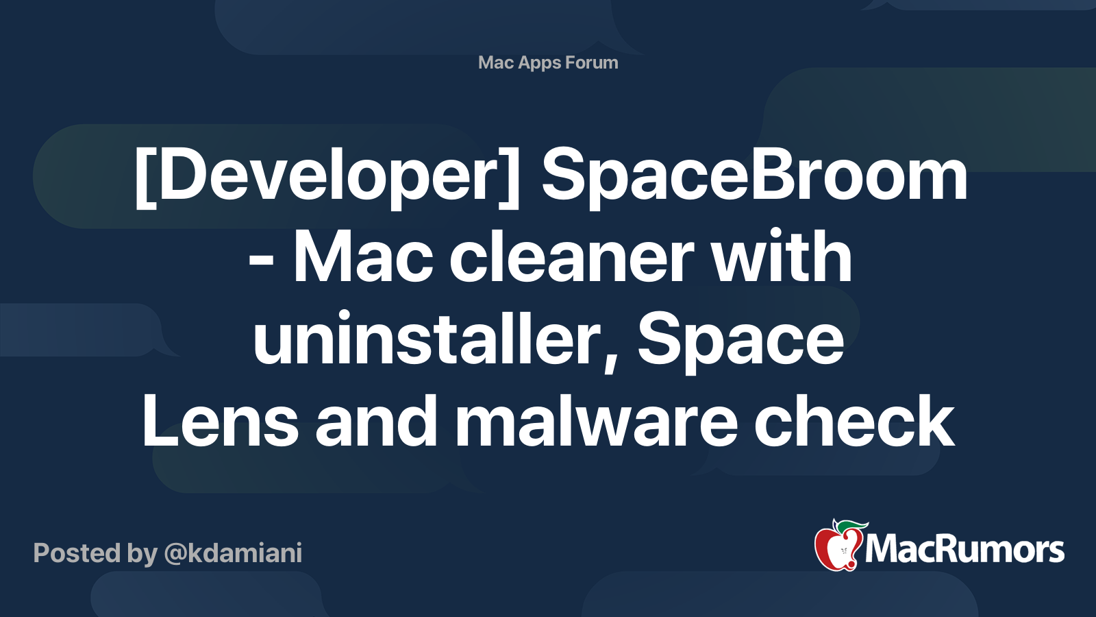 [Developer] SpaceBroom - Mac cleaner with uninstaller, Space Lens and ...