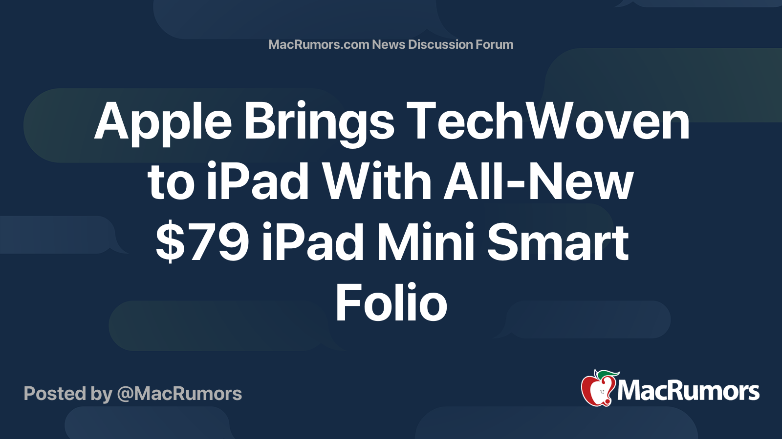 Apple Brings TechWoven to iPad With All-New $79 iPad Mini Smart Folio ...