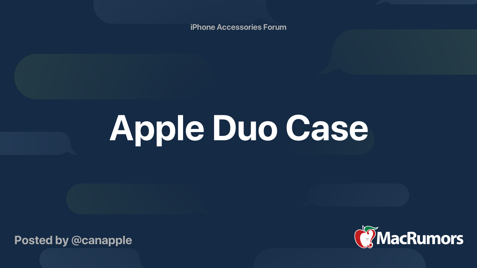 Apple Duo Case | MacRumors Forums
