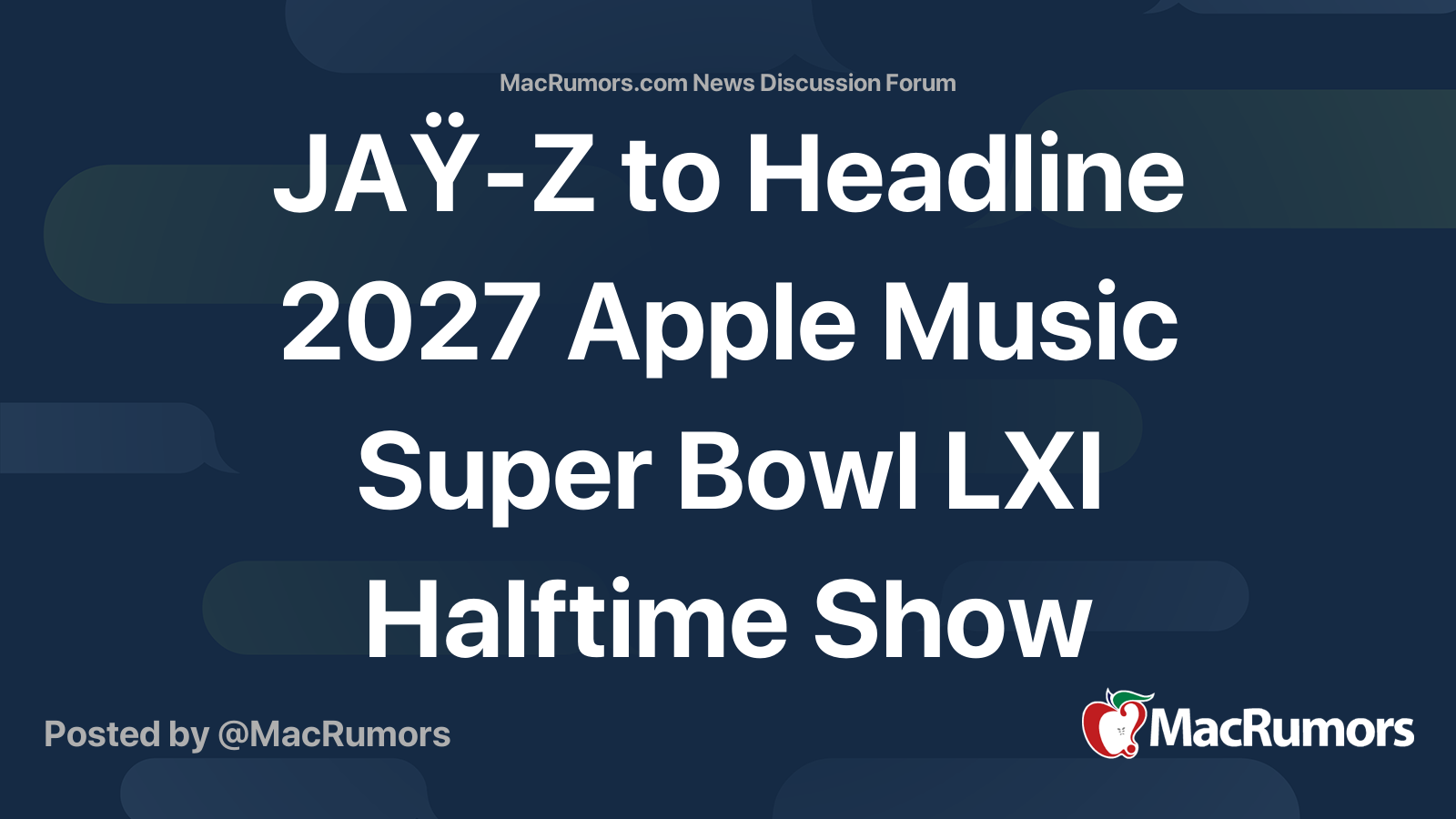 JAŸ-Z to Headline 2027 Apple Music Super Bowl LXI Halftime Show | Page ...