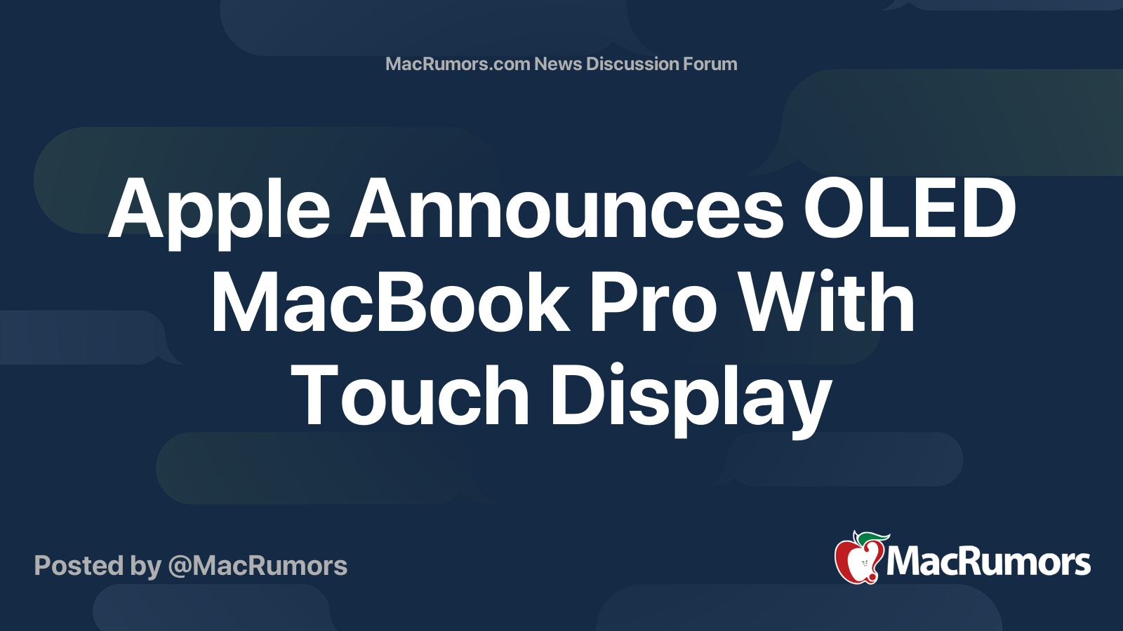 Apple Announces OLED MacBook Pro With Touch Display | Page 26 ...