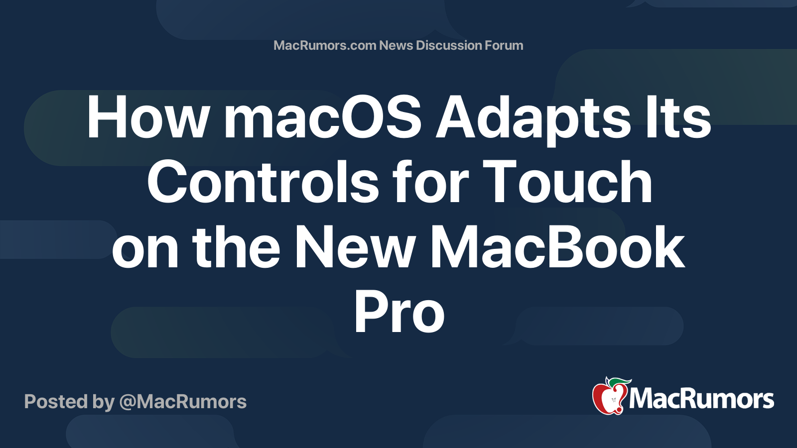 How macOS Adapts Its Controls for Touch on the New MacBook Pro | Page 5 ...