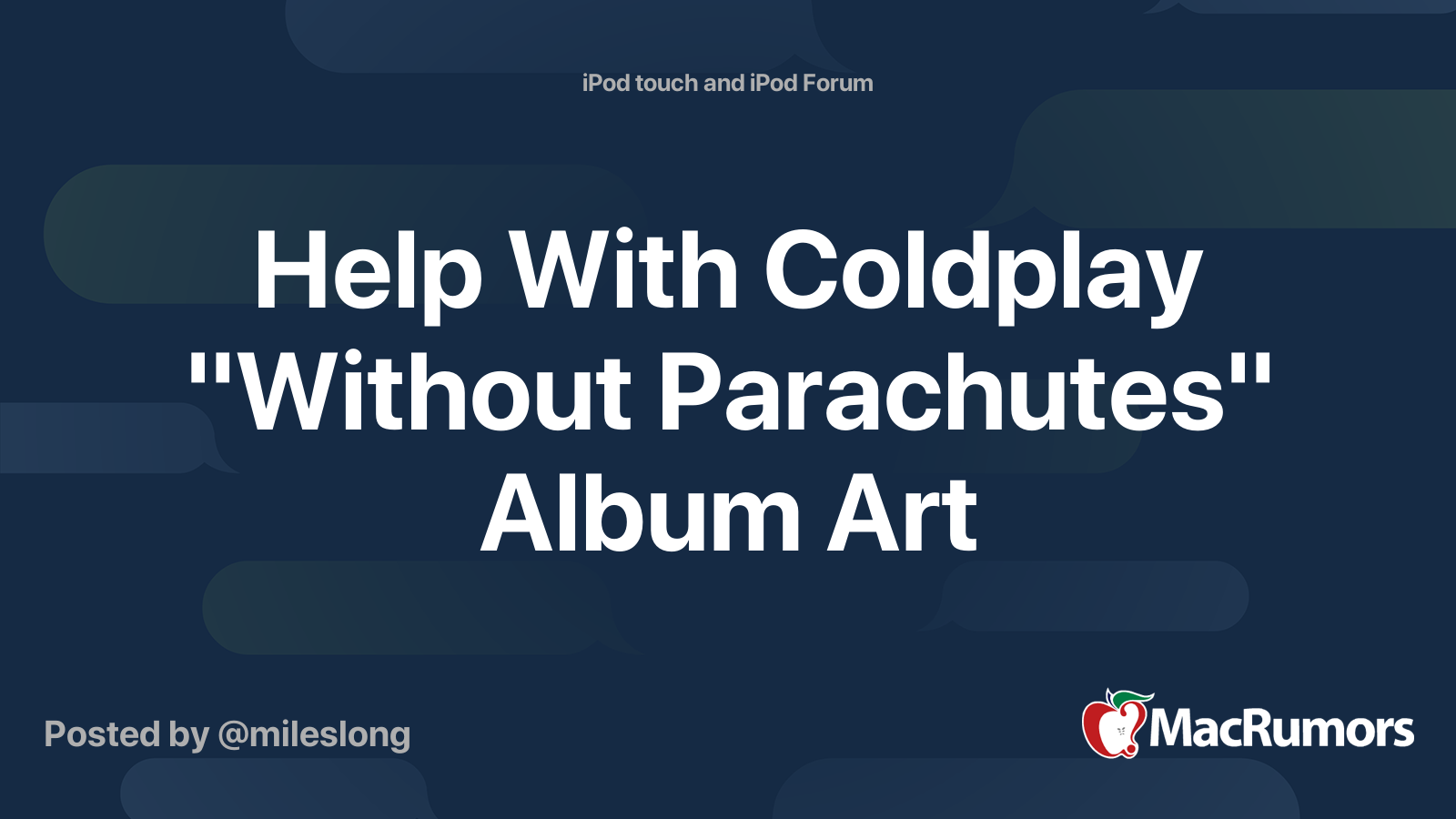 Help With Coldplay