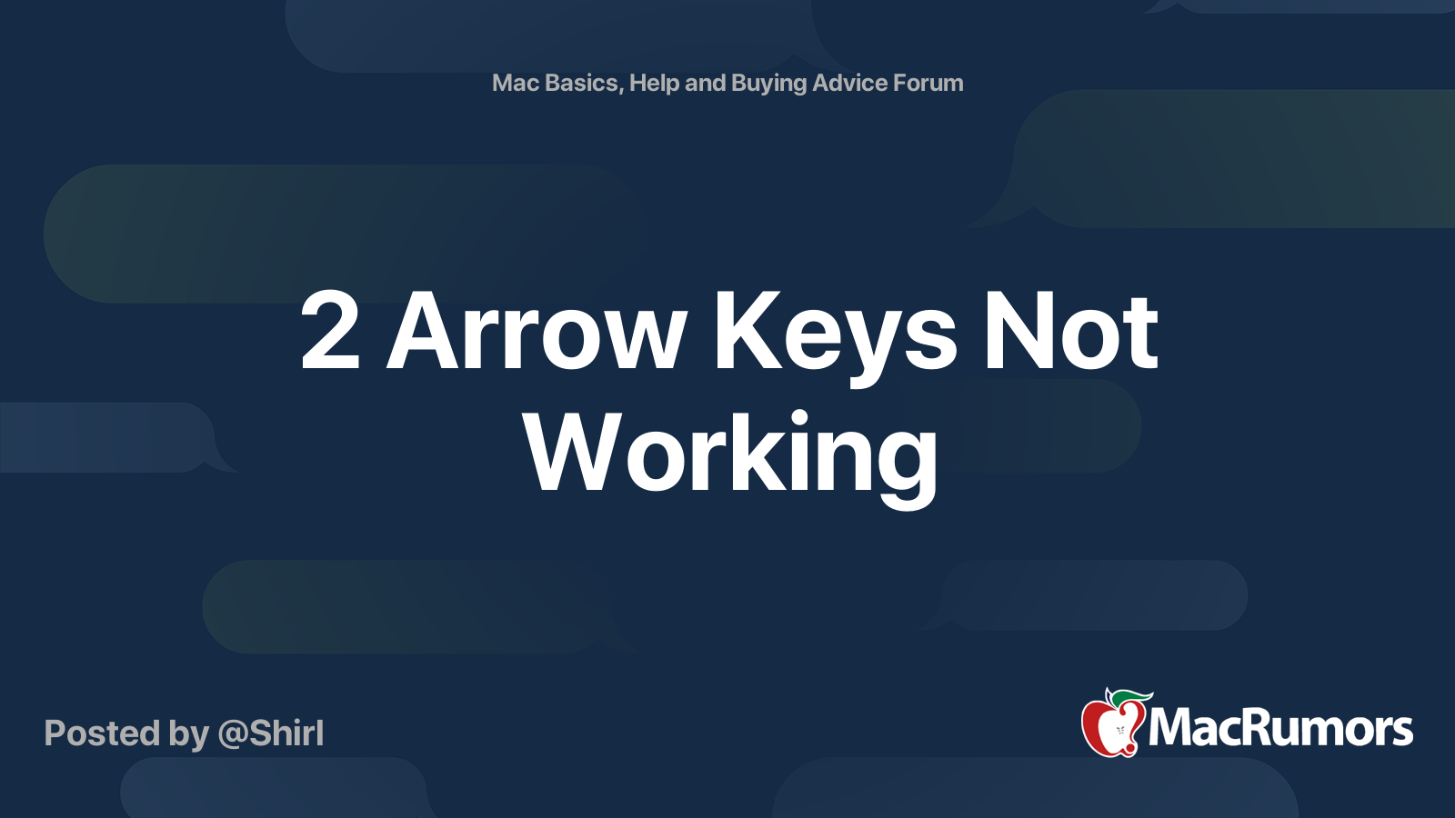 2 Arrow Keys Not Working MacRumors Forums