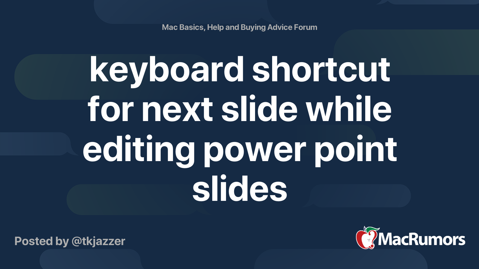 keyboard shortcut for next slide while editing power point slides