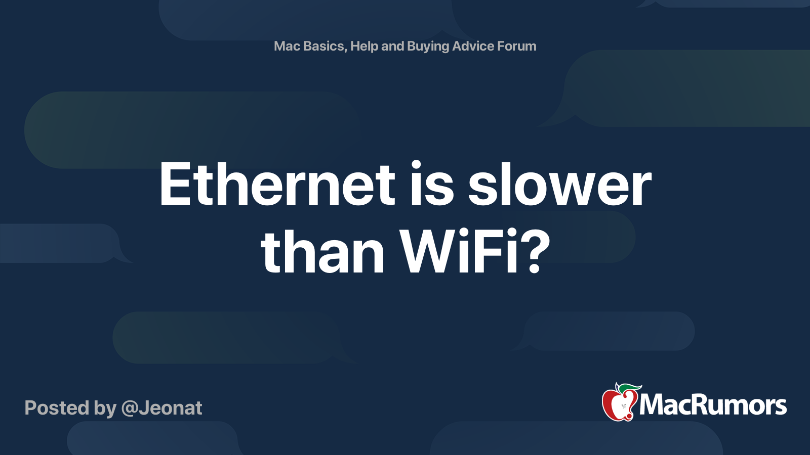 Ethernet is slower than wifi macrumors forums