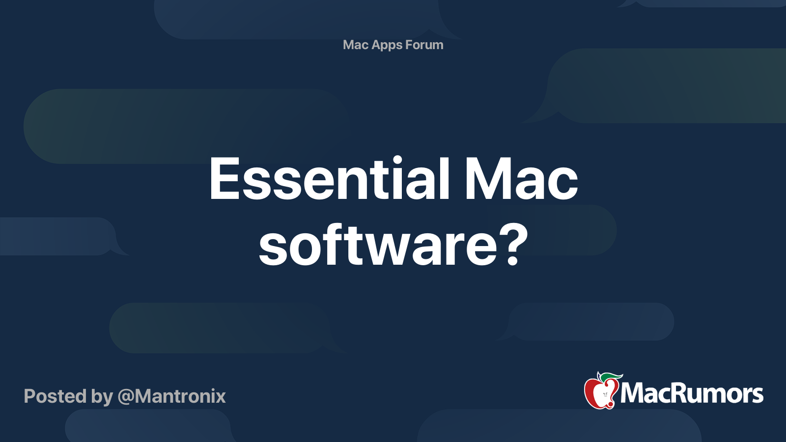 essential mac software