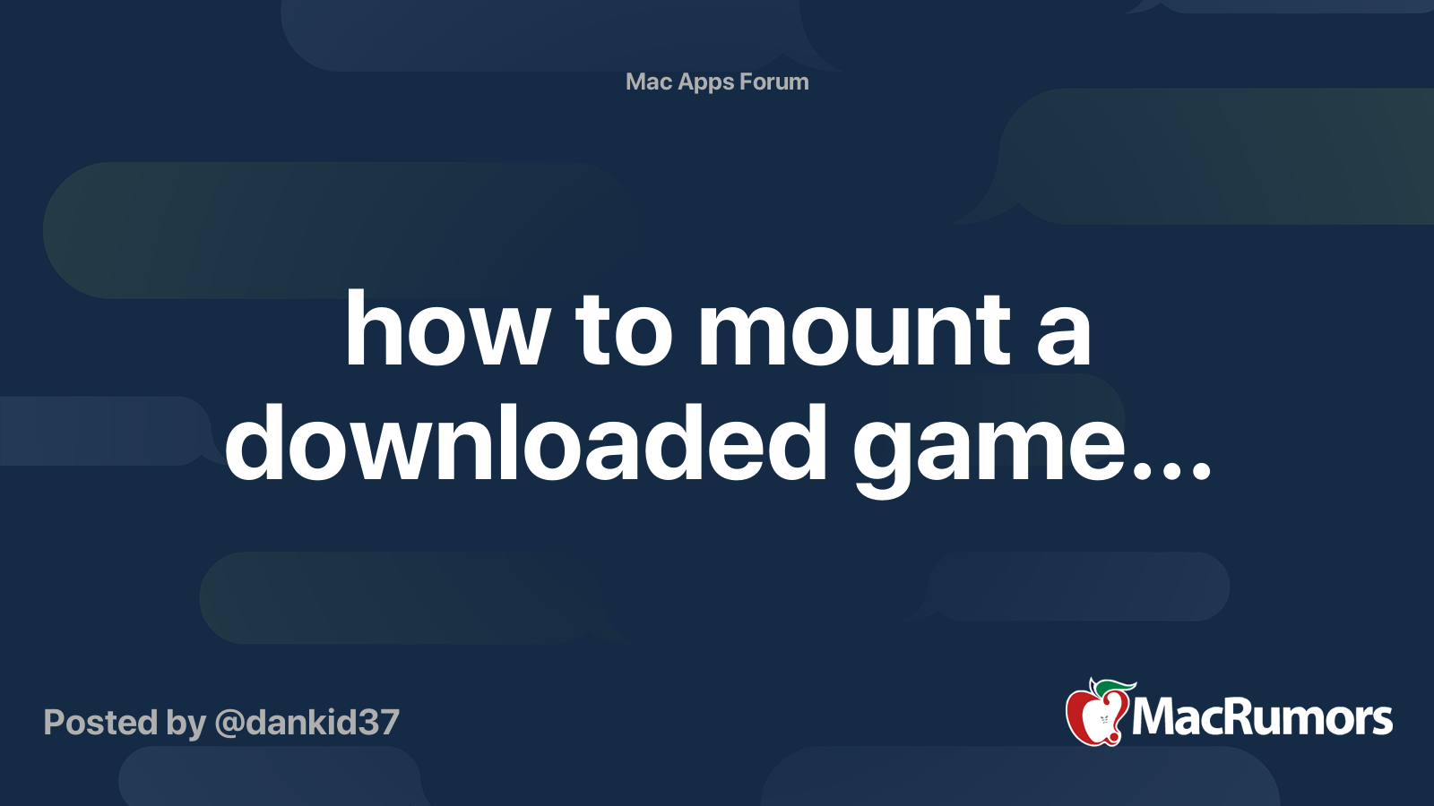 how to mount a torrented game mac