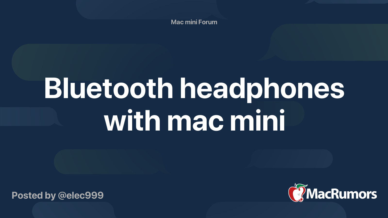 Bluetooth headphones with mac mini MacRumors Forums